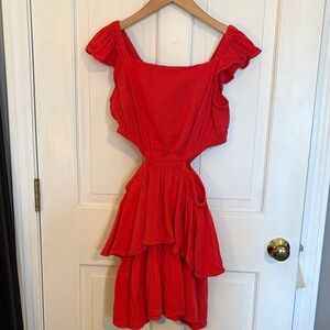 GAP Red cut out Dress size medium